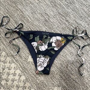 Tavik Floral Bikini Bottom - Black and White